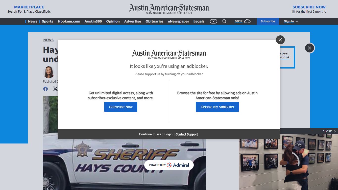 Texas Rangers investigating Hays County Jail inmate's death